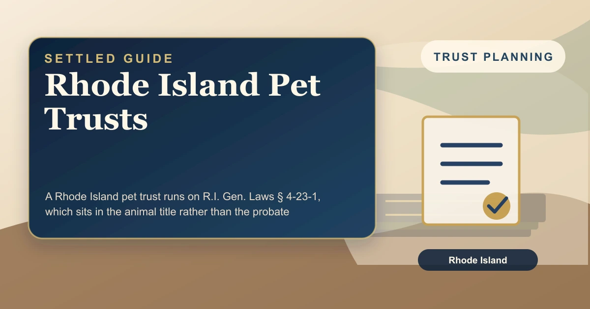 Rhode Island Pet Trusts