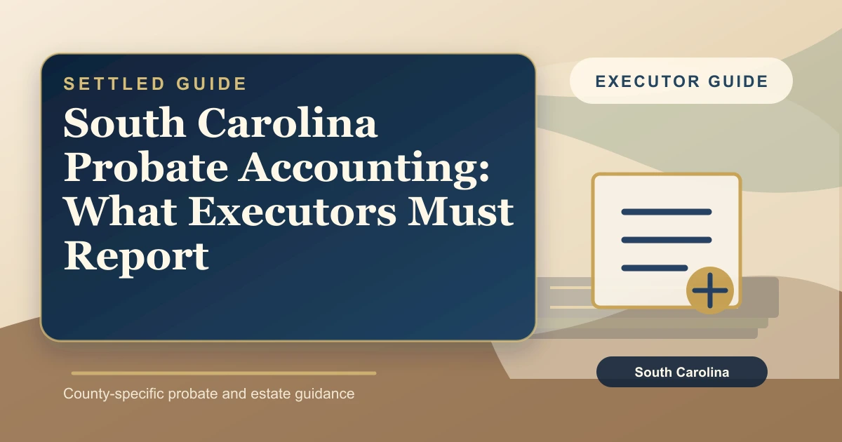 South Carolina Probate Accounting: What Executors Must Report