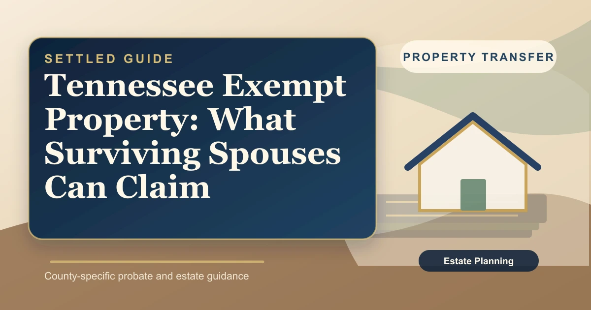 Tennessee Exempt Property: What Surviving Spouses Can Claim