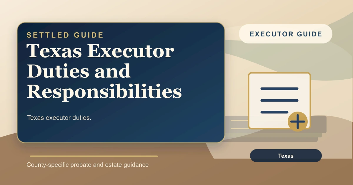 Texas Executor Duties and Responsibilities