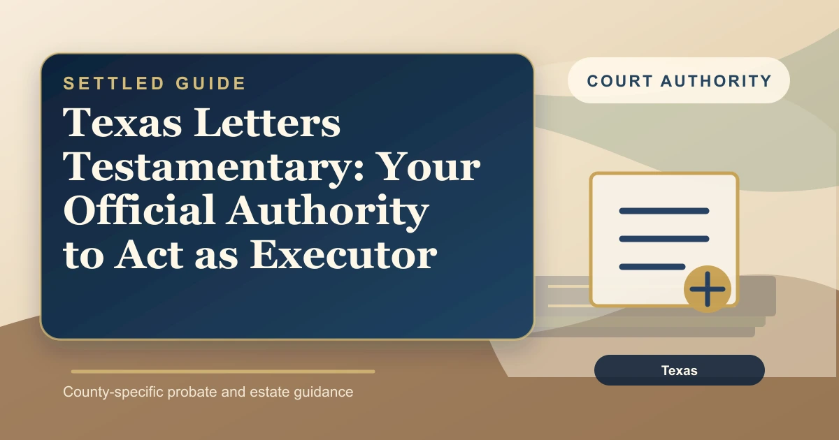 Texas Letters Testamentary: Your Official Authority to Act as Executor