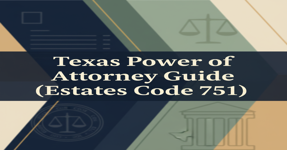 Texas Power of Attorney Guide (Estates Code 751)