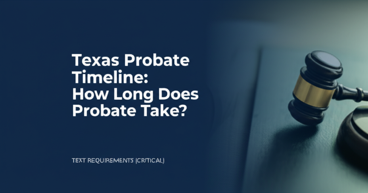 Texas Probate Timeline: How Long Does Probate Take?