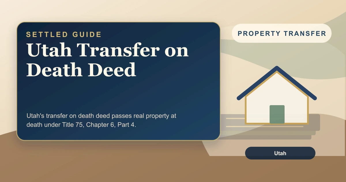 Utah Transfer on Death Deed