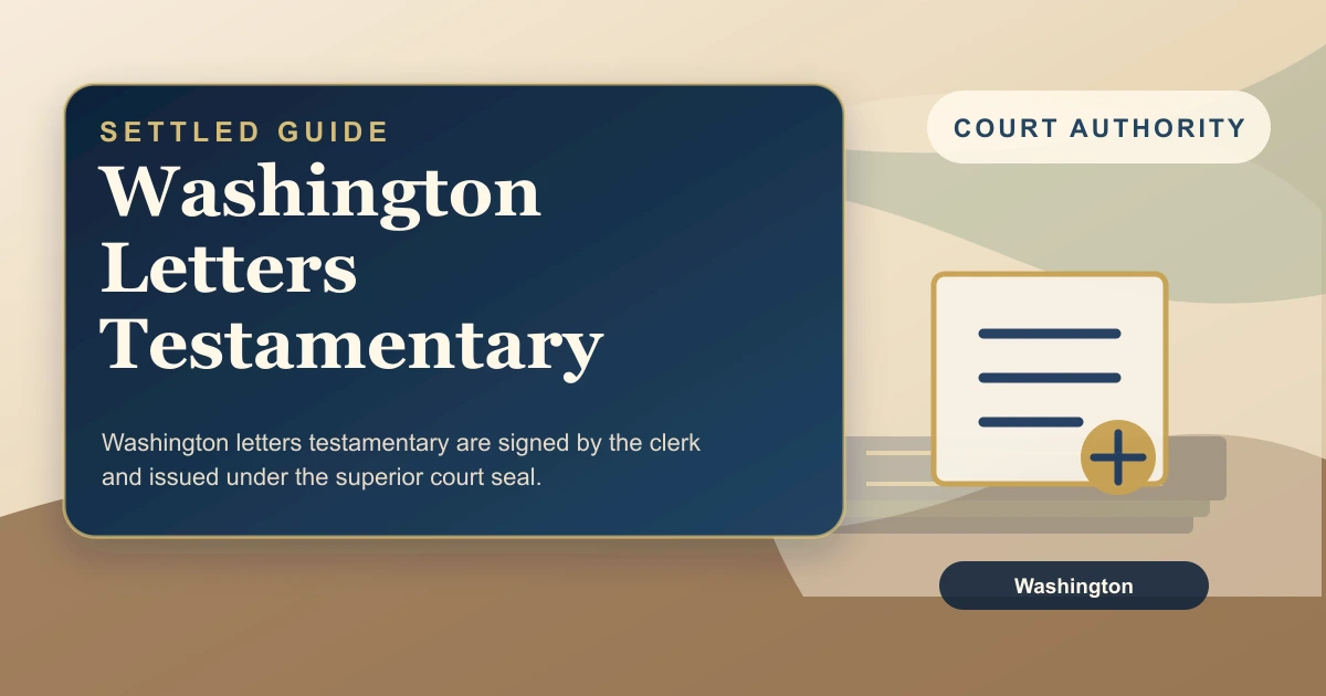 Washington Letters Testamentary