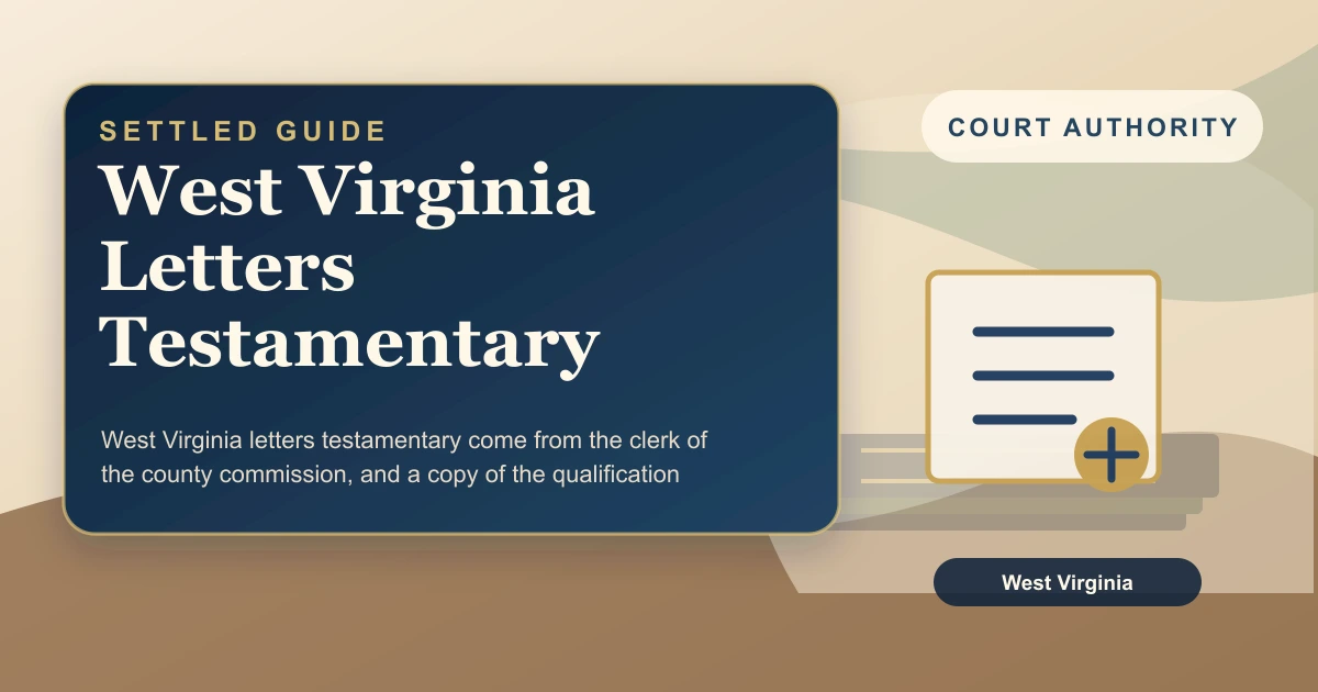 West Virginia Letters Testamentary