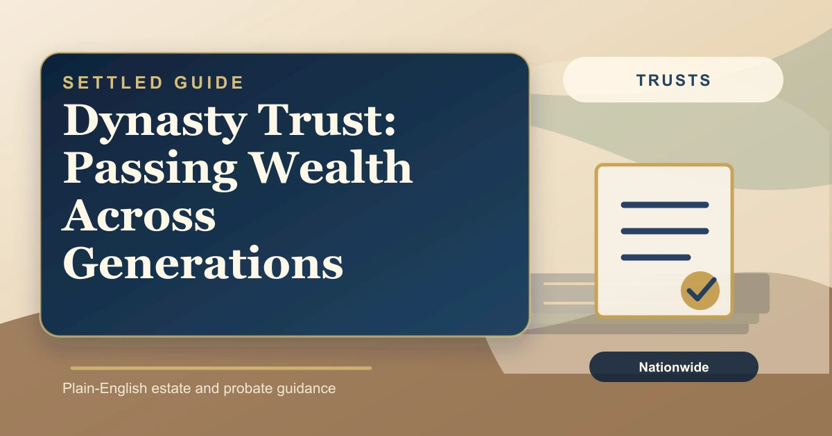 Settled Estate cover: dynasty trust across generations