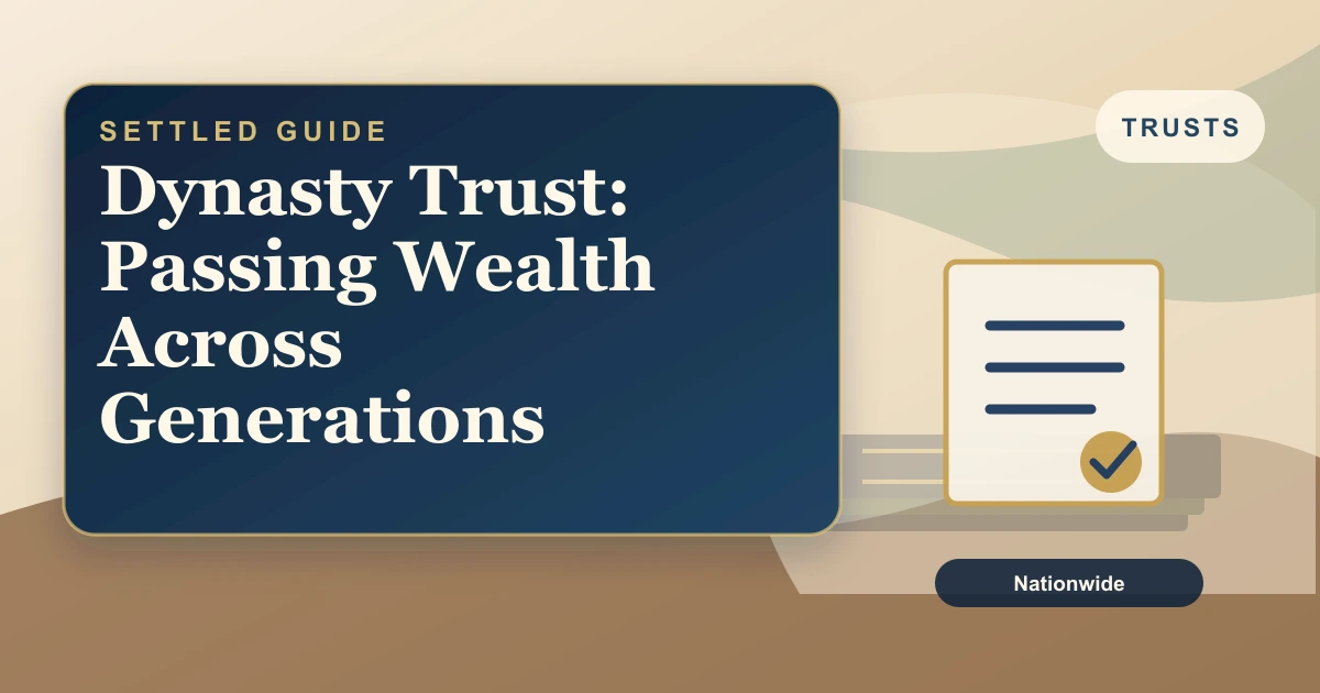 Settled Estate cover: dynasty trust across generations