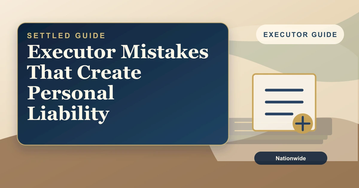 Settled Estate cover: the executor mistakes that create personal liability