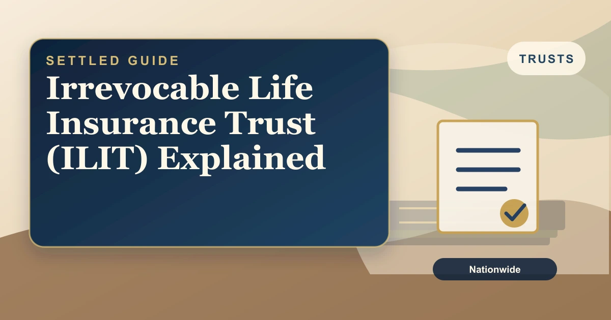 Settled Estate cover: irrevocable life insurance trust