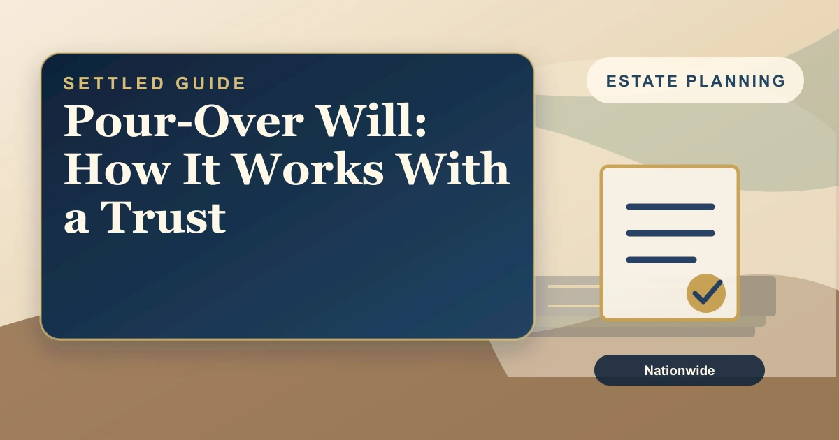 Settled Estate cover: pour-over will and living trust