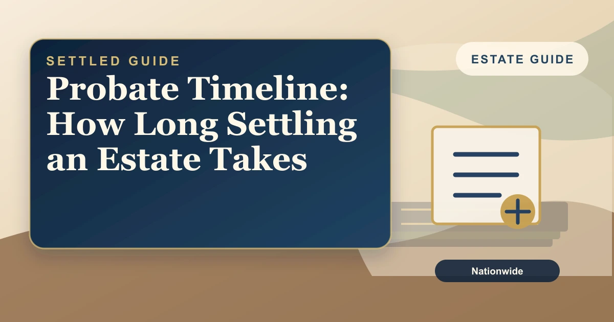 Settled Estate cover: the probate timeline and how long an executor has to settle