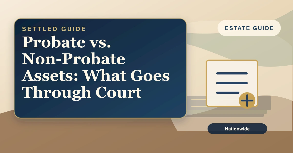 Settled Estate cover: probate versus non-probate assets